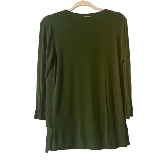 Michael Kors Women's Green Layered Look Pullover Blouse Size Small - Picture 5 of 8